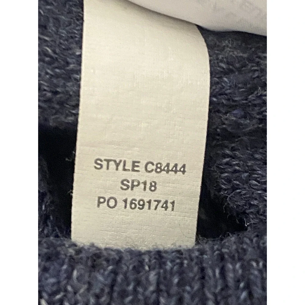 J.Crew Men's  Size Large Heather Dark Indigo 100% cotton Crewneck Sweater‎